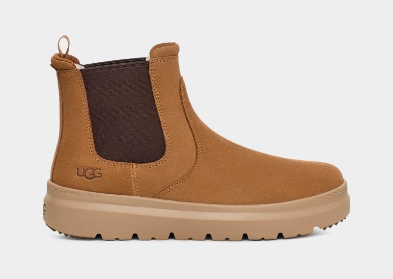 Brown Men\'s Ugg Burleigh Chelsea Boots | India-7024389