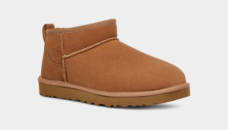 Brown Men's Ugg Classic Ultra Mini Boots | India-8310579