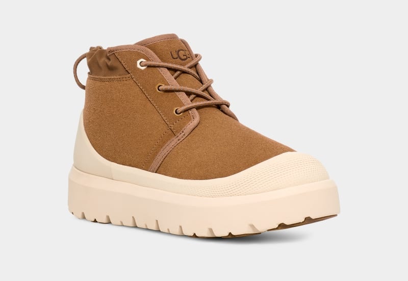 Brown Men's Ugg Neumel Weather Hybrid Boots | India-9284013