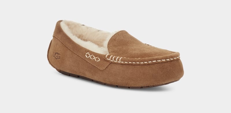 Brown Women's Ugg Ansley Moccasins | India-7348901