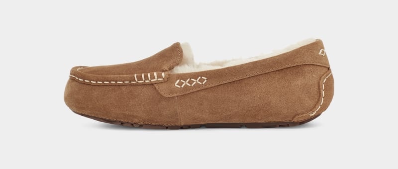 Brown Women's Ugg Ansley Moccasins | India-7348901