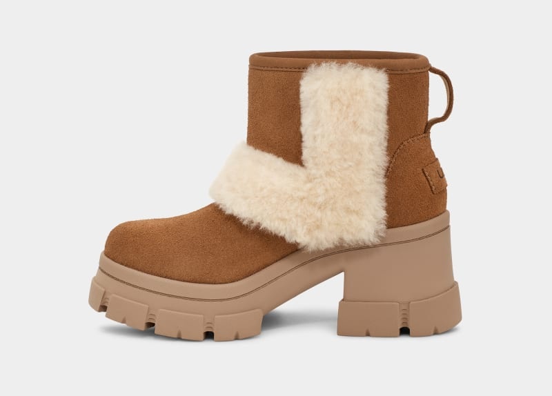 Brown Women's Ugg Brooklyn Sunburst Winter Boots | India-6071832