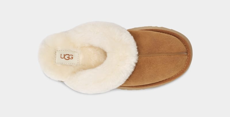 Brown Women's Ugg Disquette Slippers | India-2914308