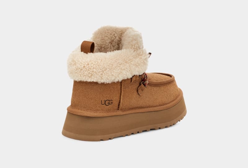 Brown Women's Ugg Funkarra Cabin Cuff Sneakers | India-9401628