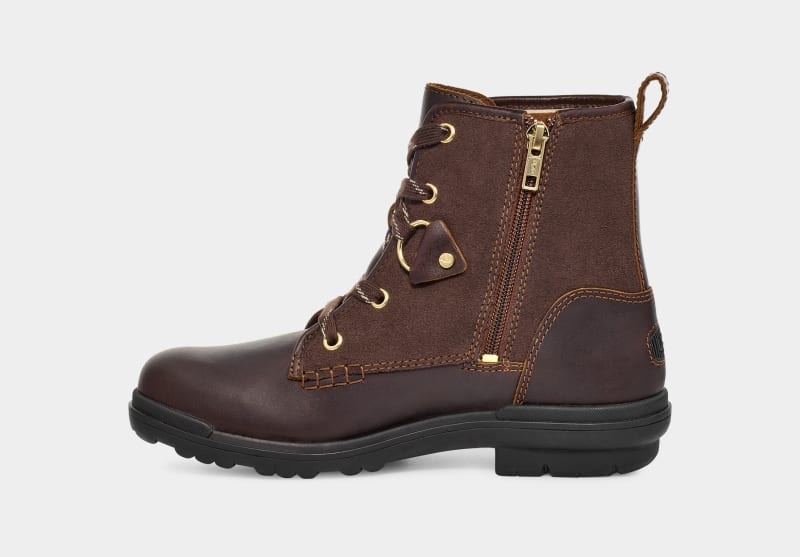 Brown Women's Ugg Hapsburg Hiker Ankle Boots | India-8495027