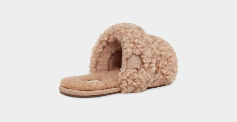 Brown Women's Ugg Maxi Curly Scuffetta Slippers | India-2485691