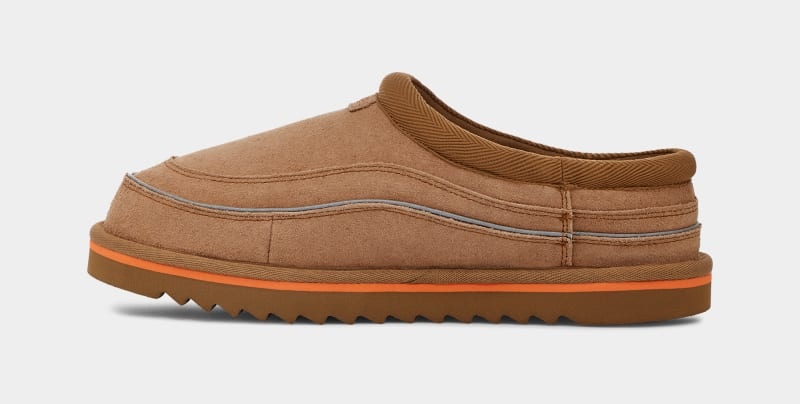 Brown / Orange Men's Ugg Tasman Cali Wave Clogs | India-2947850