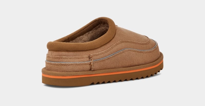 Brown / Orange Men's Ugg Tasman Cali Wave Clogs | India-2947850