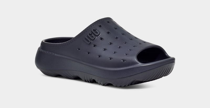 Dark Blue Men's Ugg It Slides | India-7543198