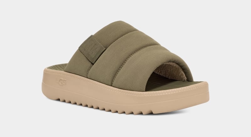 Green Men's Ugg Maxxer Slides | India-3124576