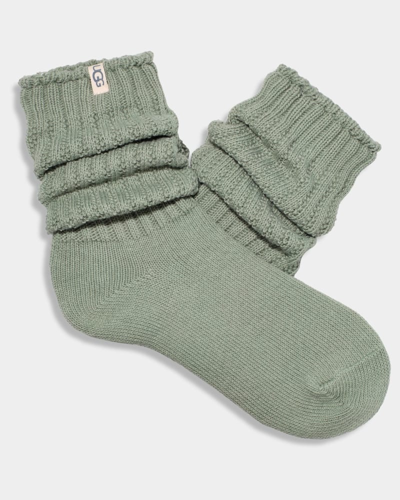 Green Women's Ugg Tyla Slouchy Crew Socks | India-7539460