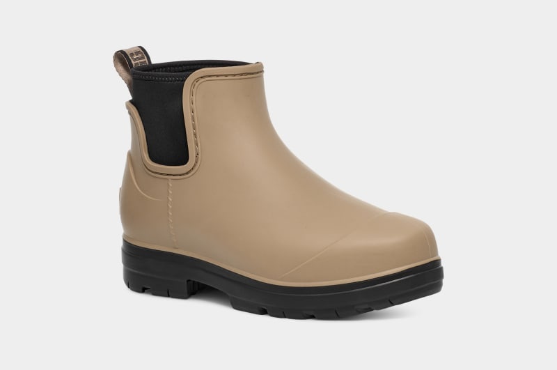 Grey Brown Women's Ugg Droplet Chelsea Boots | India-0856471