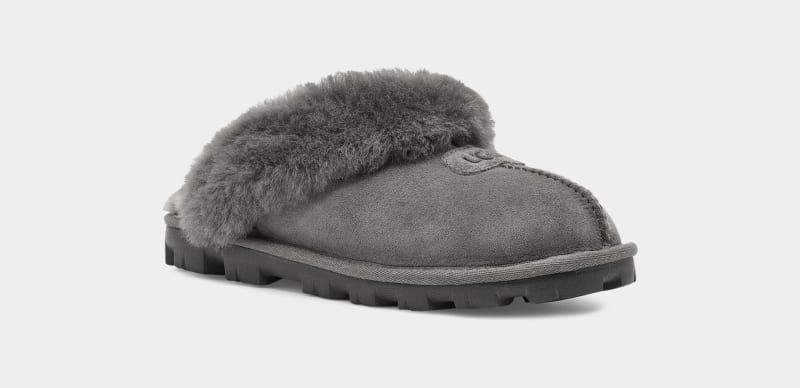 Grey Women's Ugg Coquette Slippers | India-2046981