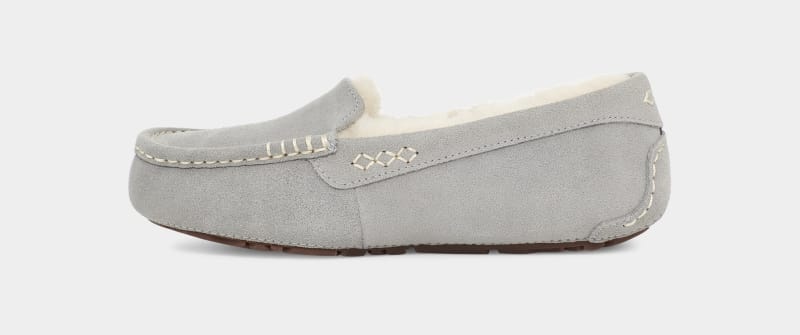 Light Grey Women's Ugg Ansley Moccasins | India-0815342