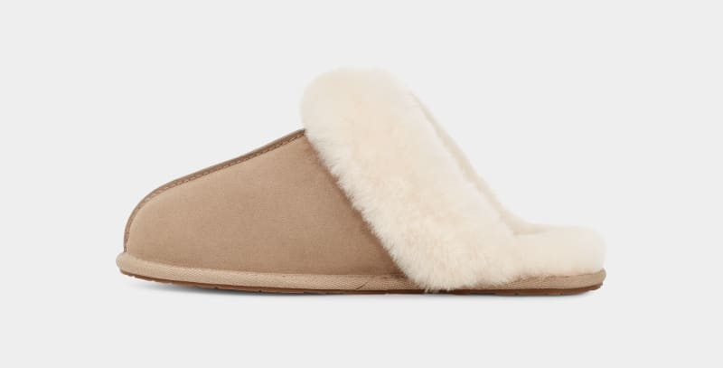 Mustard / Beige Women's Ugg Scuffette Ii Slippers | India-9473285