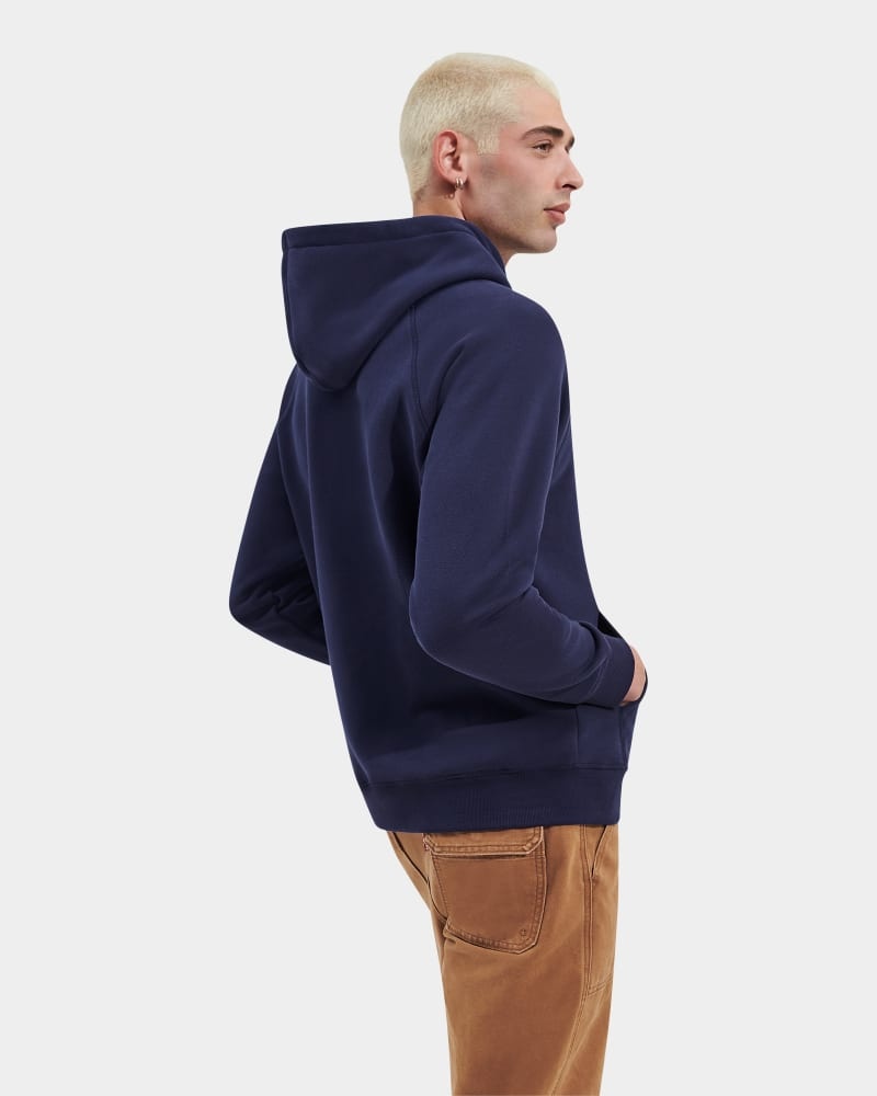 Navy Men's Ugg Uggplate Hoodie | India-9376524