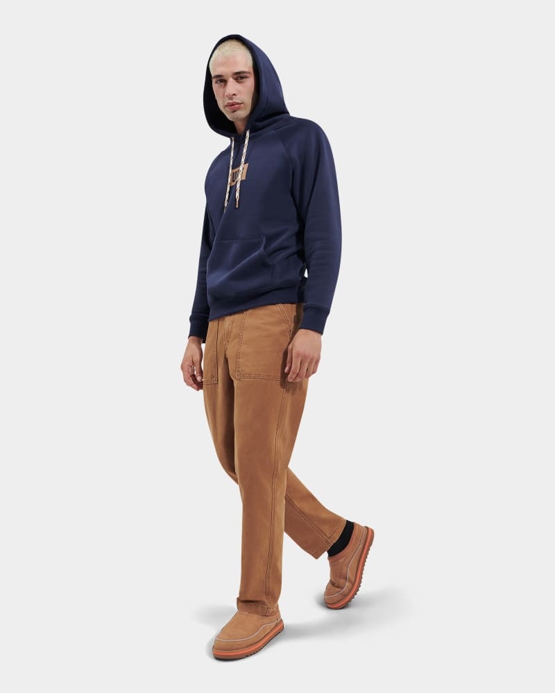 Navy Men's Ugg Uggplate Hoodie | India-9376524