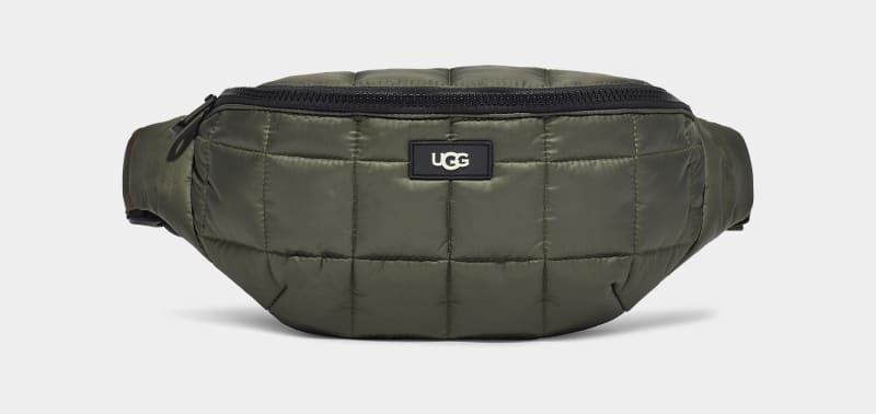 Olive Women\'s Ugg Gibbs Puff Belt Bags | India-8046172