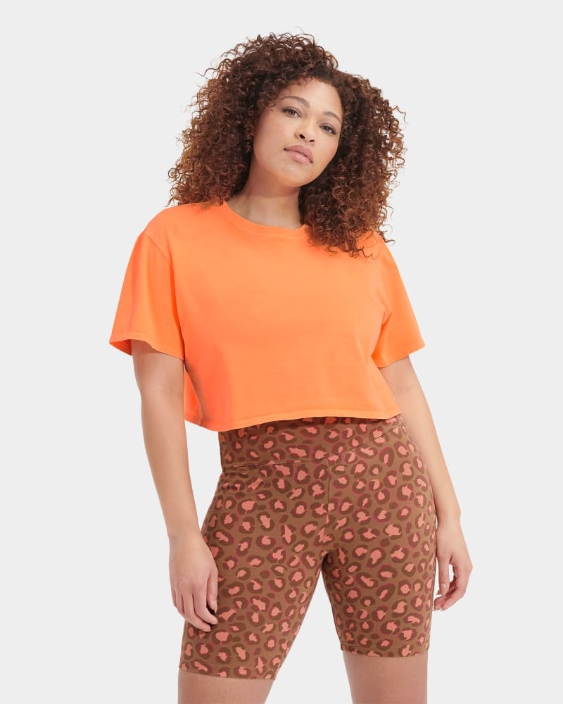 Orange Women\'s Ugg Tana Cropped Tee | India-2596174