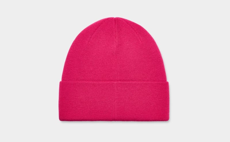 Pink Women's Ugg 3d Graphic Logo Beanie | India-3604172