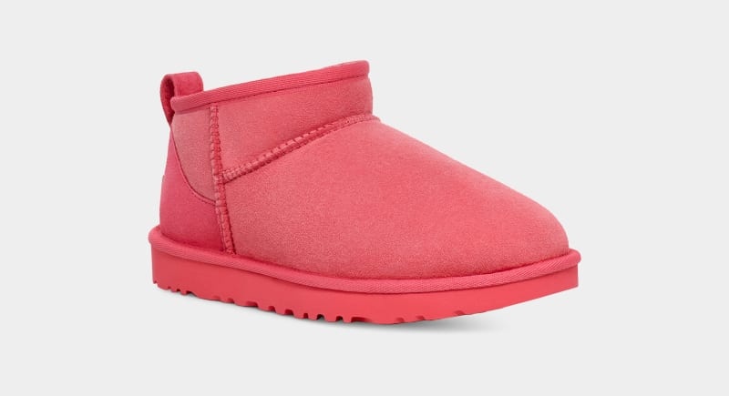 Pink Women's Ugg Classic Ultra Mini Boots | India-5436012