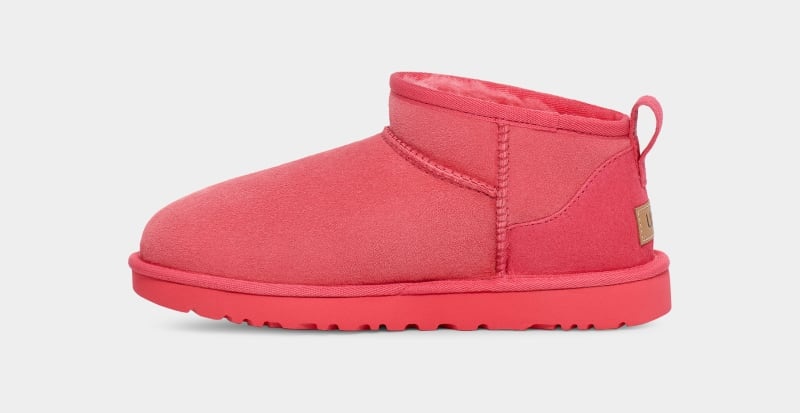 Pink Women's Ugg Classic Ultra Mini Boots | India-5436012