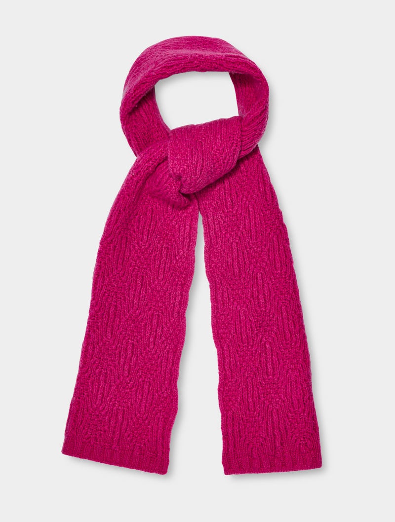 Pink Women\'s Ugg Desmond Cable Knit Scarf | India-7462890