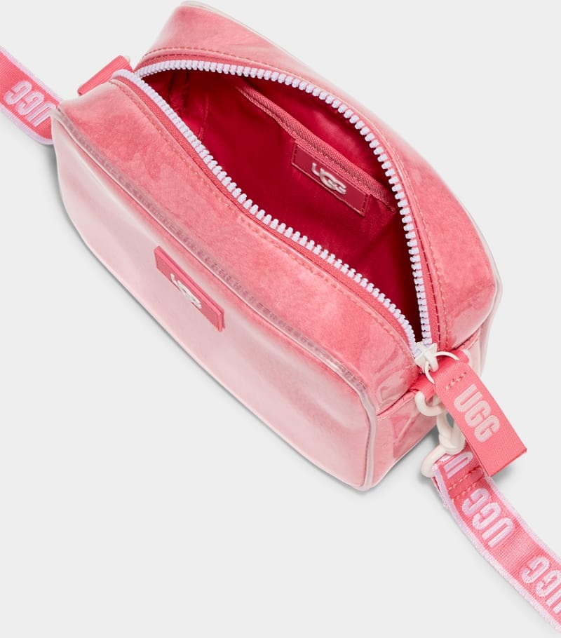 Pink Women's Ugg Janey Ii Clear Belt Bags | India-1620387