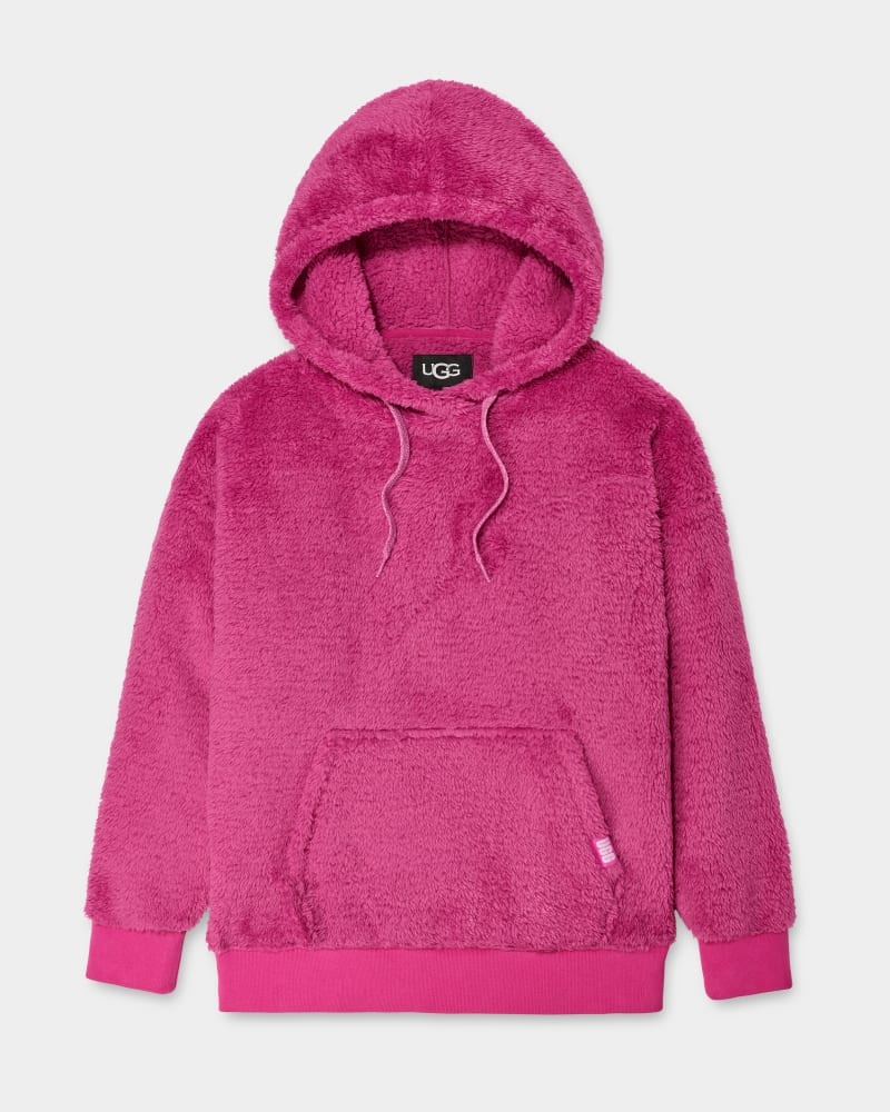 Pink Women's Ugg Loyra Sherpa Hoodie | India-9486735