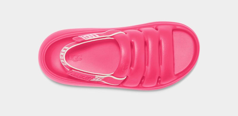 Pink Women's Ugg Sport Yeah Slides | India-5127349