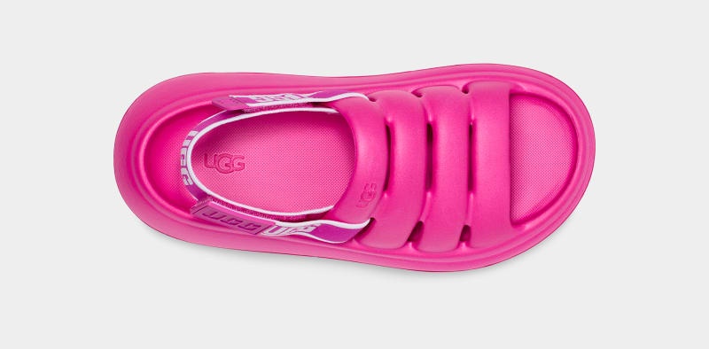 Pink Women's Ugg Sport Yeah Slides | India-9576384