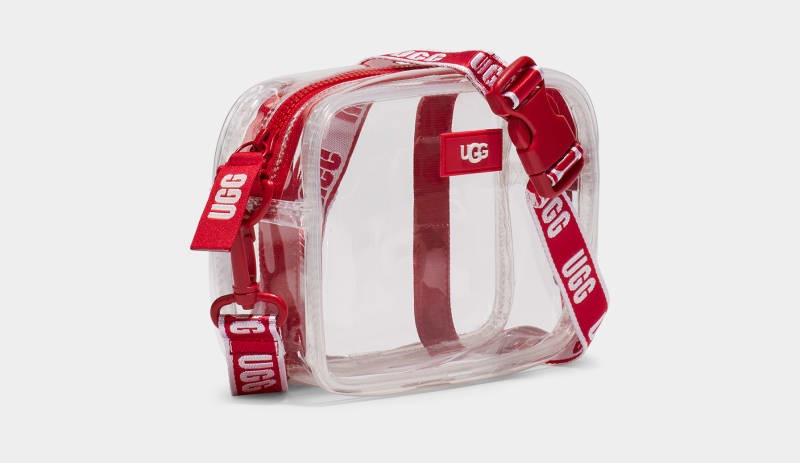 Red Women's Ugg Janey Ii Transparent Belt Bags | India-8043971