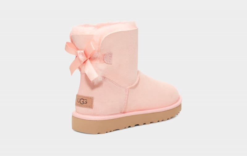 Rose Women's Ugg Mini Bailey Bow Ii Boots | India-7206498