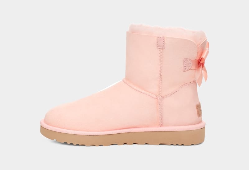 Rose Women's Ugg Mini Bailey Bow Ii Boots | India-7206498