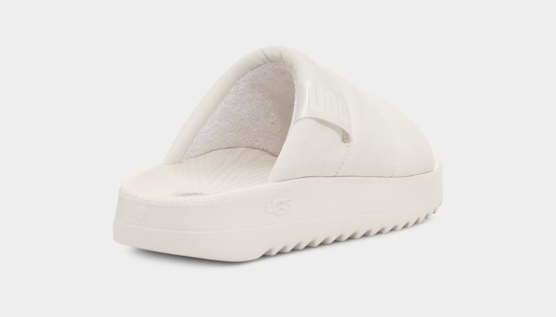 White Men's Ugg Maxxer Slides | India-8253679