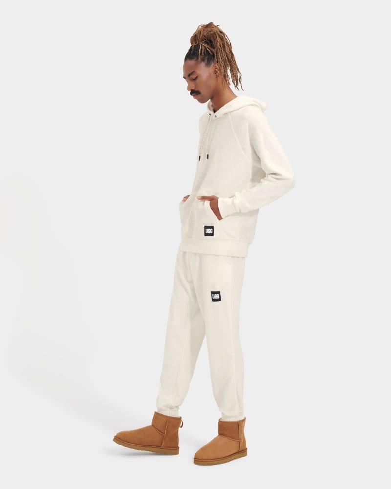 White Men's Ugg Terrance Hoodie | India-3857246