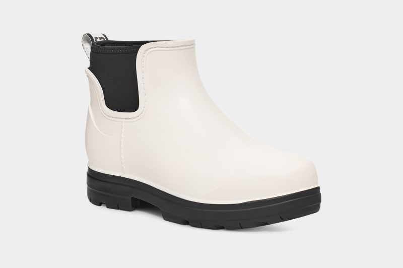 White Women's Ugg Droplet Chelsea Boots | India-2043576