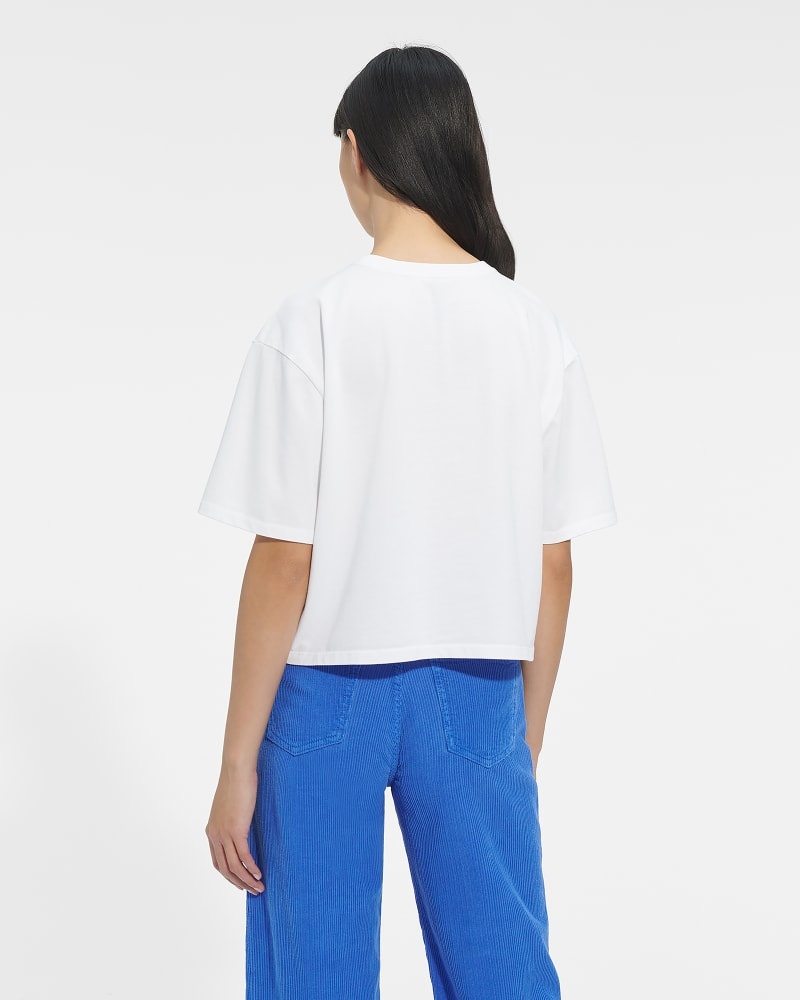 White Women's Ugg Tana Cropped Tee | India-8201476