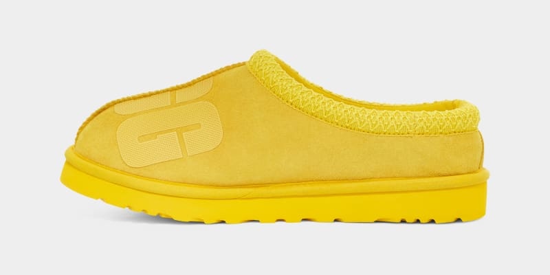 Yellow Men's Ugg Tasman Scatter Graphic Clogs | India-0128435